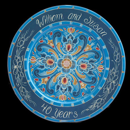 Rosmaling Plate Given to us by the 'kids'